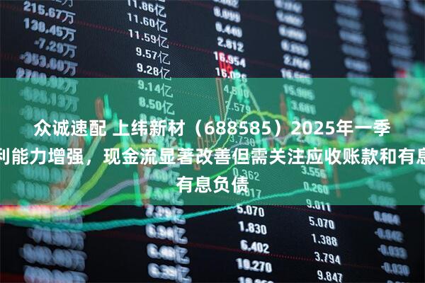 众诚速配 上纬新材（688585）2025年一季度盈利能力增强，现金流显著改善但需关注应收账款和有息负债