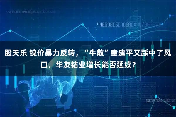 股天乐 镍价暴力反转，“牛散”章建平又踩中了风口，华友钴业增长能否延续？